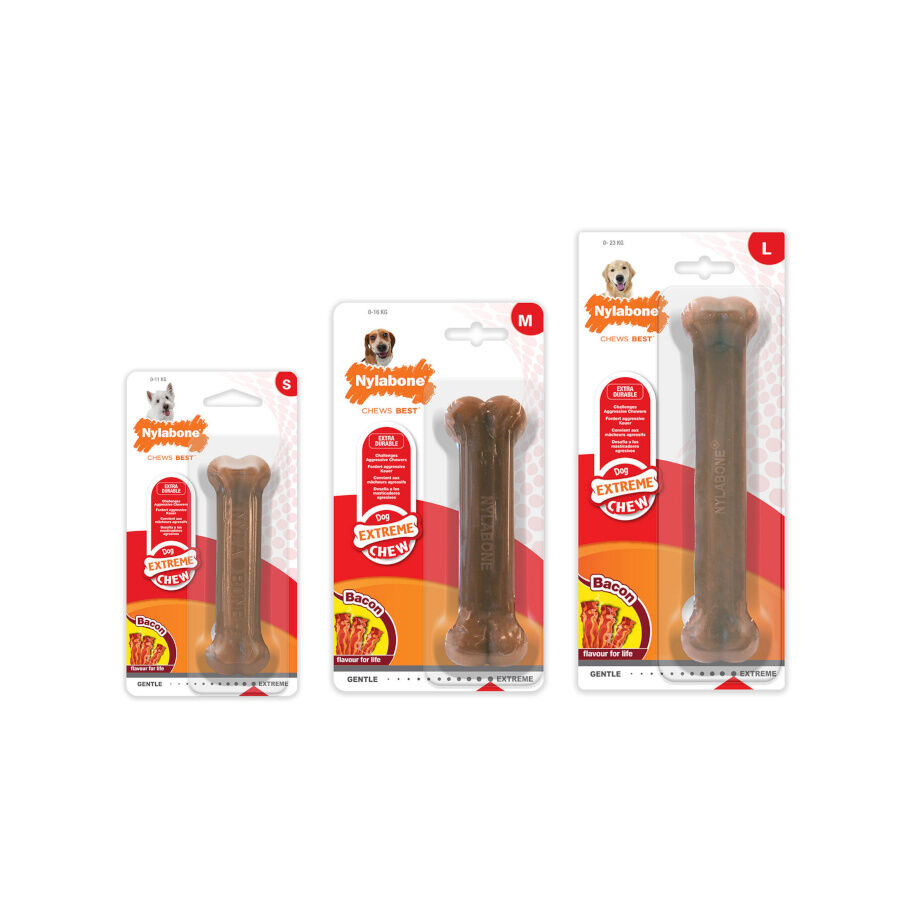 Nylabone Extreme Osso Mordedor com Sabor a Bacon para c&atilde;es, , large Imagem n&uacute;mero 3