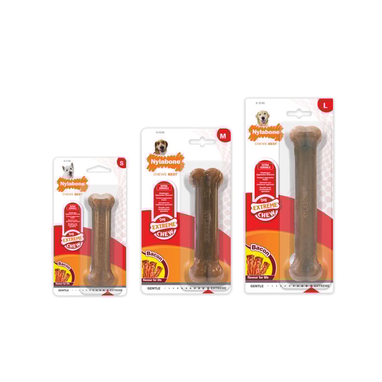 Nylabone Extreme Osso Mordedor com Sabor a Bacon para cães,  Imagem número 3 Nylabone Extreme Osso Mordedor com Sabor a Bacon para cães, , large Imagem número 3