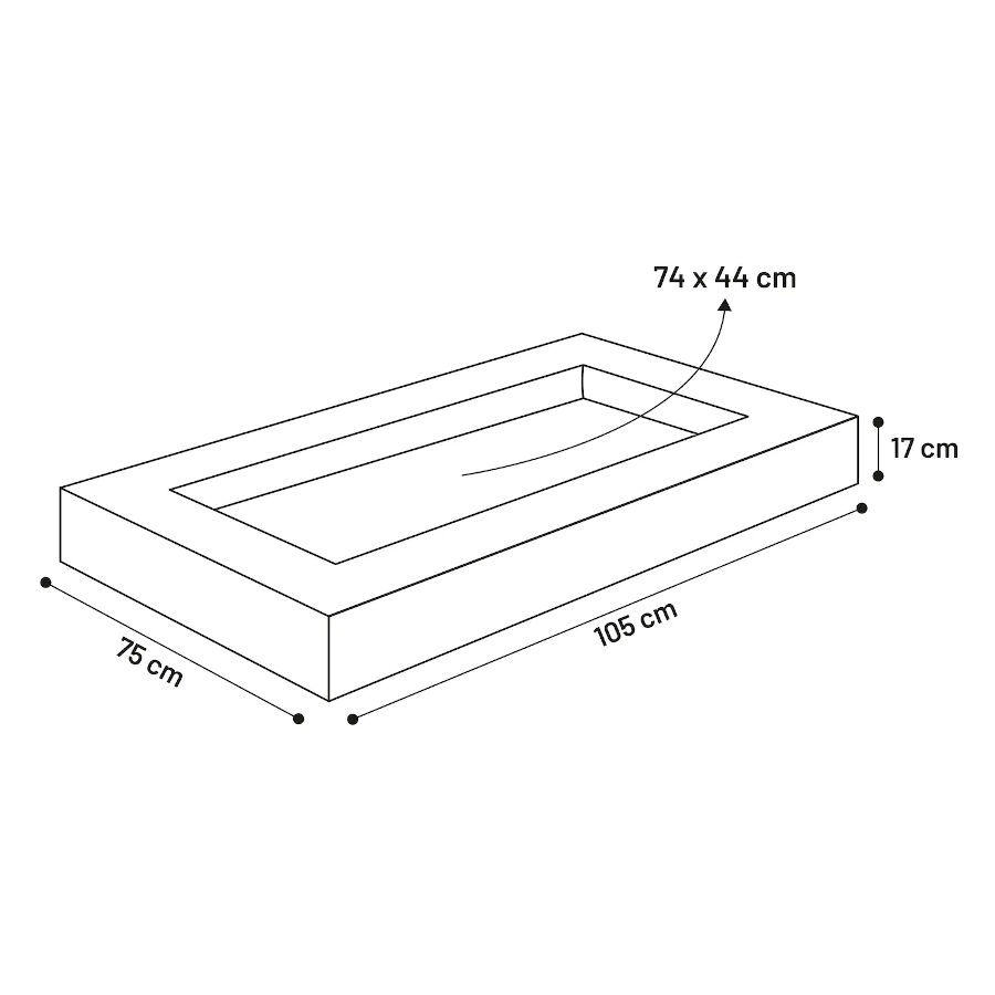 Flamingo Carlota Rectangular Cinzenta cama com fecho para c&atilde;es, , large Imagem n&uacute;mero 5