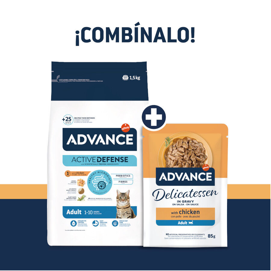85 g Advance Delicatessen Comida h&uacute;mida de frango em molho em saqueta para gatos, , large Imagem n&uacute;mero 3
