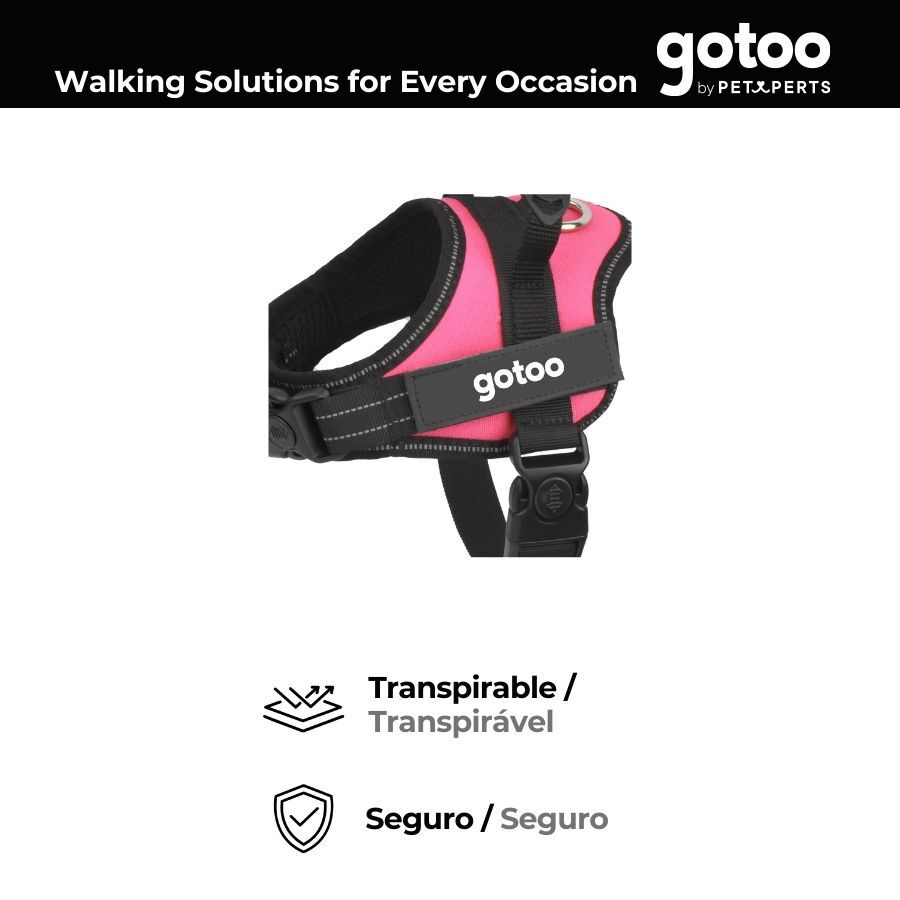 Gotoo Peitoral anti-pux&atilde;o rosa para c&atilde;es, , large Imagem n&uacute;mero 3
