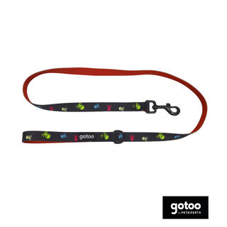 Gotoo Trela estampada caveira preta para cães