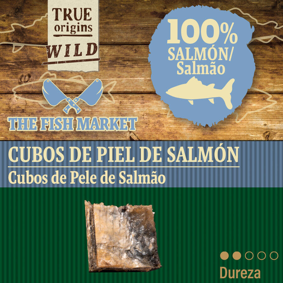 70 g. True Origins Cubos Piel de Salm&oacute;n Snack para perros, , large Imagem n&uacute;mero 4