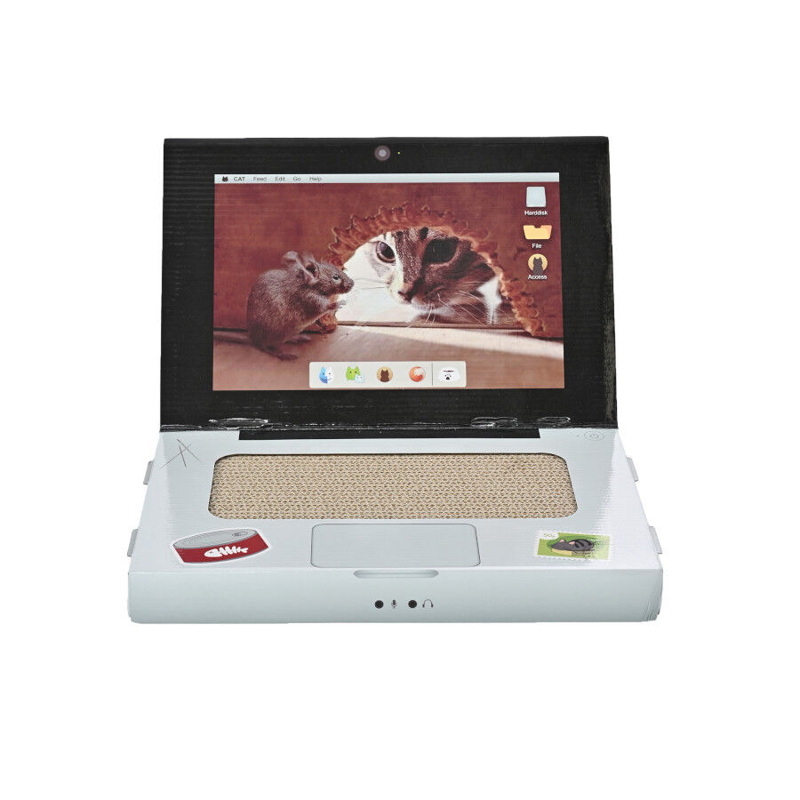 Leeby Lola arranhador de cart&atilde;o em forma de port&aacute;til para gatos, , large Imagem n&uacute;mero 9