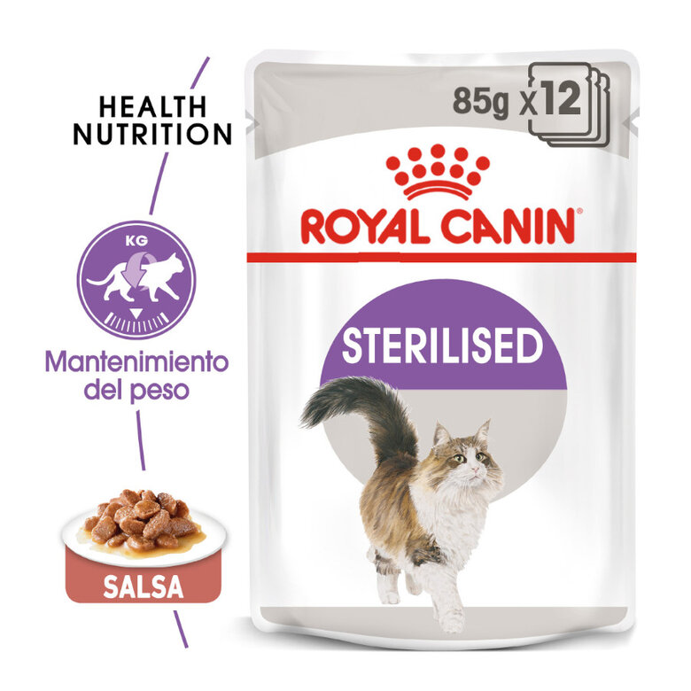 Royal Canin Feline Sterilised Saquetas com molho para gatos, , large image number null