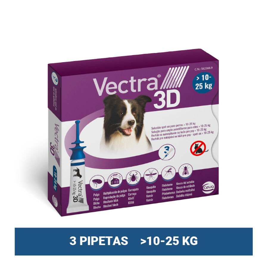 Vectra 3D Pipetas Antiparasit&aacute;rias para c&atilde;es, , large Imagem n&uacute;mero 2