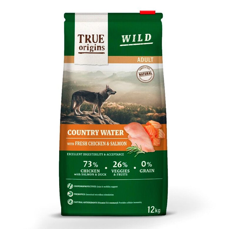 12 kg True Origins Wild Adult Country Water Frango e Salmão ração para cães,  Imagem número 1 12 kg True Origins Wild Adult Country Water Frango e Salmão ração para cães, , large Imagem número 1