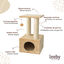 Leeby Colette Scratch arranhador com cama nido e brinquedo bege para gatos, , large Indicador imagem número 3