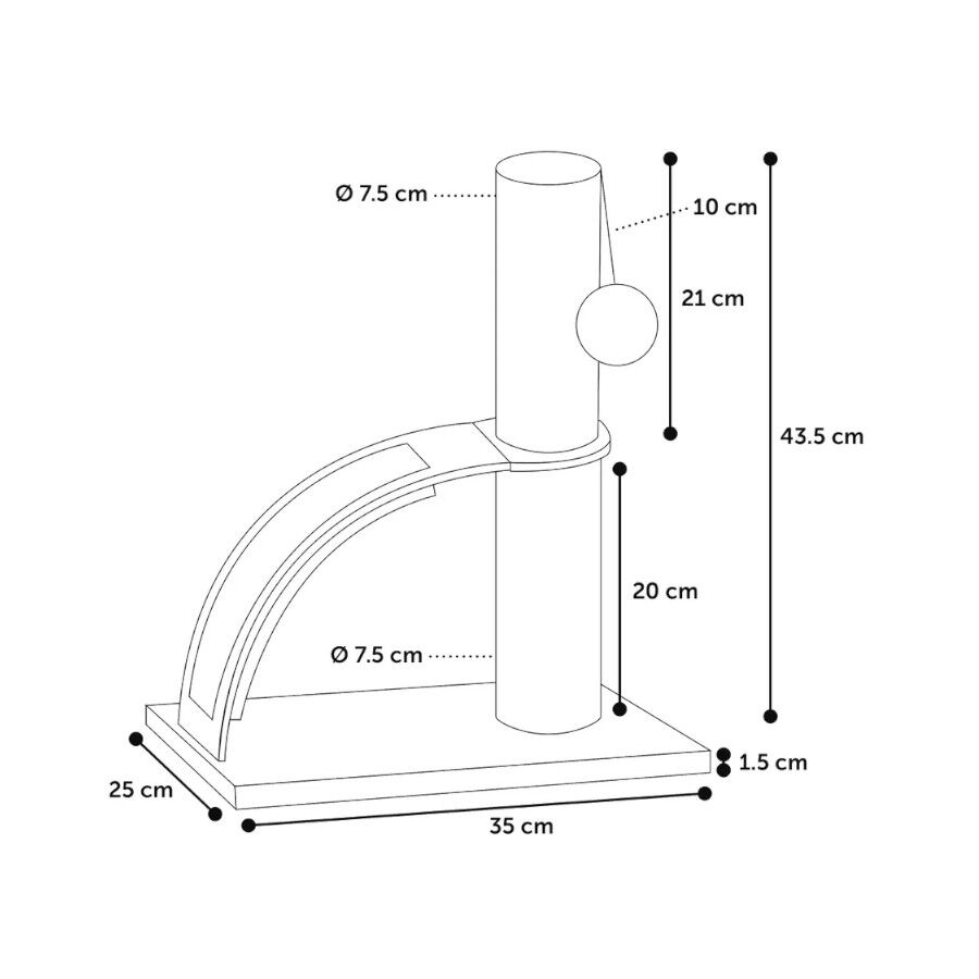 Flamingo Tessa &Aacute;rvore Arranhadora com massajador para gatos, , large Imagem n&uacute;mero 3