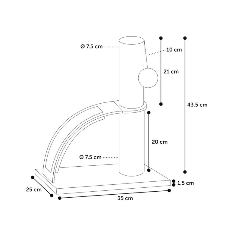 Flamingo Tessa Árvore Arranhadora com massajador para gatos,  Imagem número 3 Flamingo Tessa Árvore Arranhadora com massajador para gatos, , large Imagem número 3