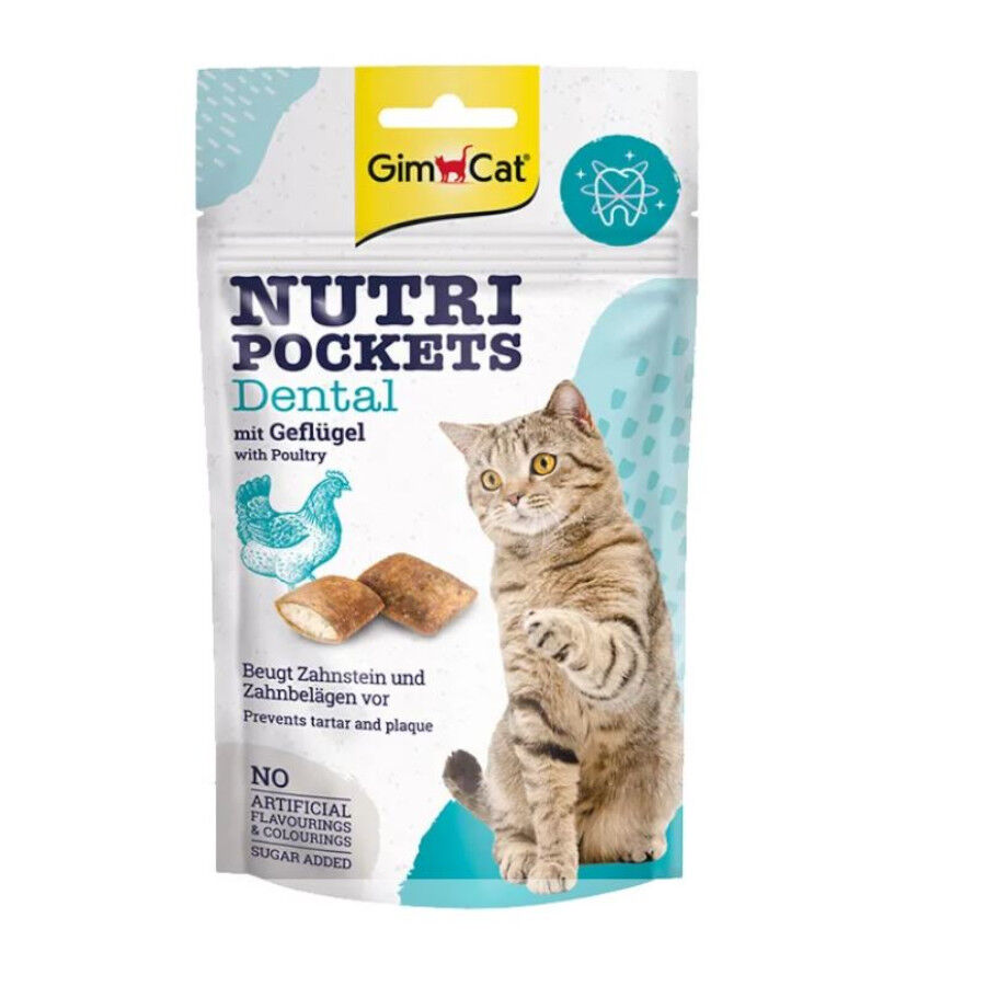 60 g Gimcat Biscoitos Nutri Pockets de galinha para gatos , , large Imagem n&uacute;mero 1
