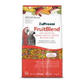 ZuPreem FruitBlend Ração para pássaros médio, grande e grande