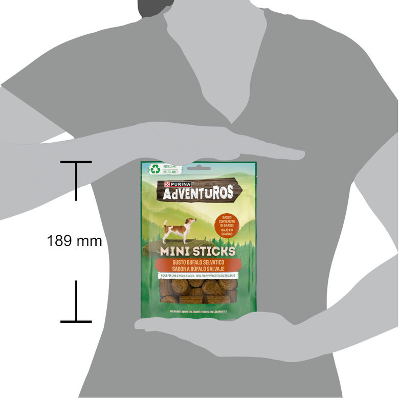90 g Adventuros Mini Sticks Búfalo Selvagem para Cães,  Imagem número 6 90 g Adventuros Mini Sticks Búfalo Selvagem para Cães, , large Imagem número 6