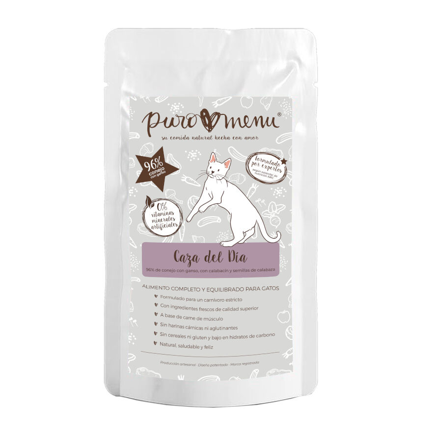 100 g Puro Menu Ca&ccedil;a do Dia Coelho com Ganso sach&ecirc; para gatos, , large Imagem n&uacute;mero 1