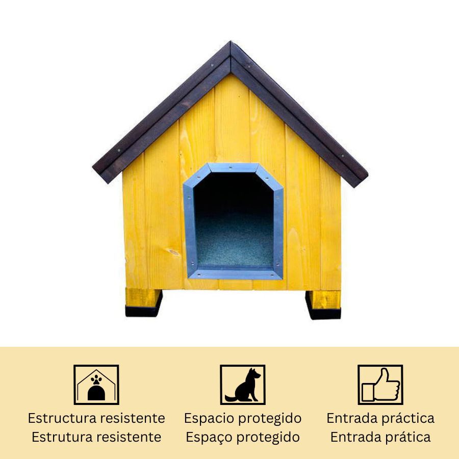 TK-Pet Alpine Casota de Madeira Amarela para c&atilde;es, , large Imagem n&uacute;mero 5