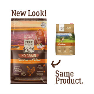 True Origins Adult Pure Frango No Grain ração para cães