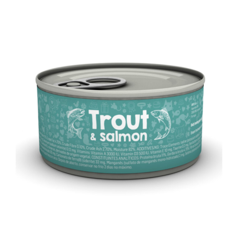 85 g Naturea Truta e Salmão lata para gatos,  Imagem número 1 85 g Naturea Truta e Salmão lata para gatos, , large Imagem número 1
