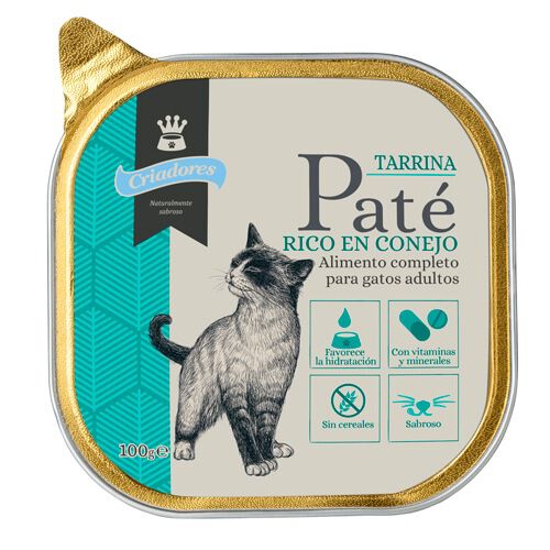 100 g Criadores Adulto Coelho em pat&ecirc; tarrina para gatos, , large Imagem n&uacute;mero 1