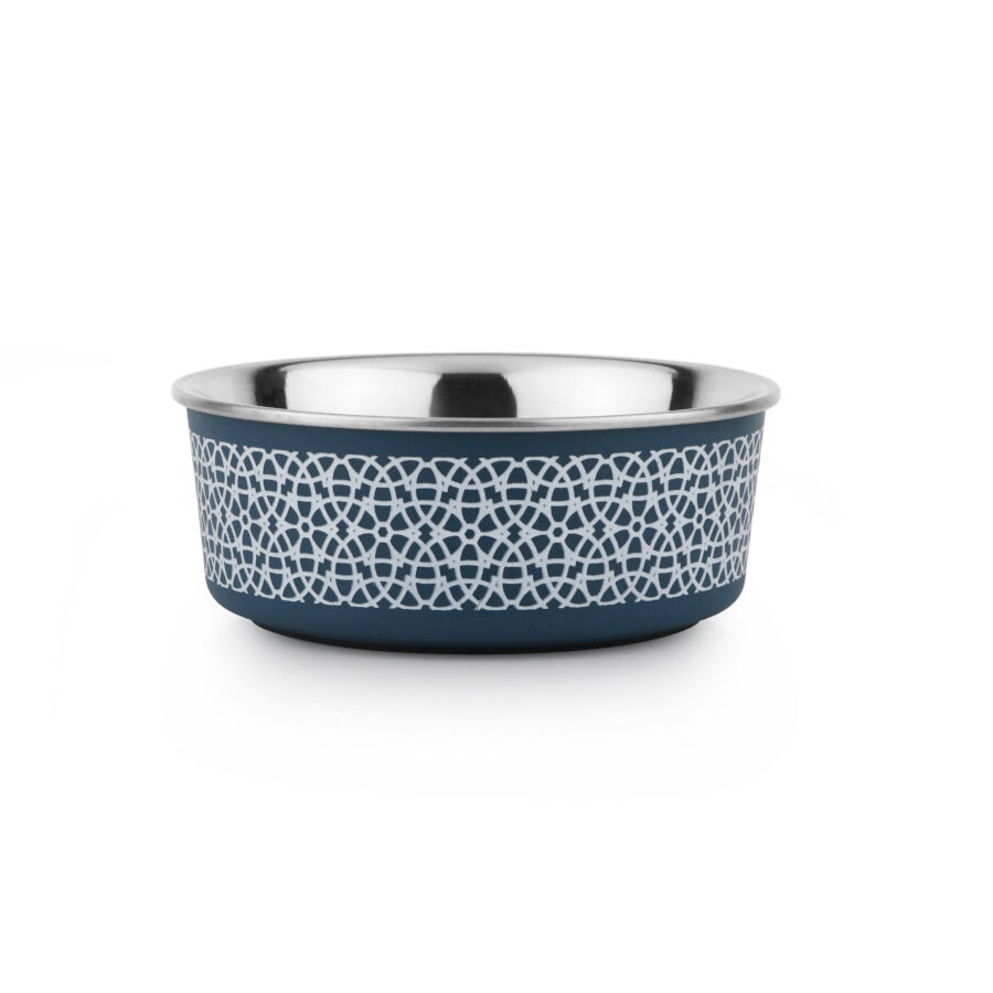 TK-Pet Inox Geo Comedouro Azul para c&atilde;es, , large Imagem n&uacute;mero 1