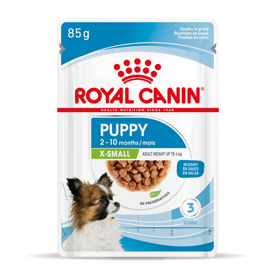85 g Royal Canin X-Small Puppy Bocaditos em molho saqueta para cachorros, , large Imagem n&uacute;mero 4