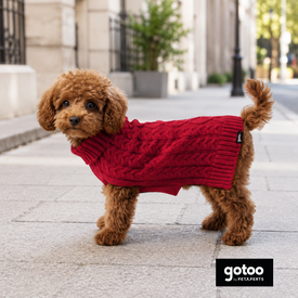 Gotoo Camisola de Malha Vermelha para c&atilde;es