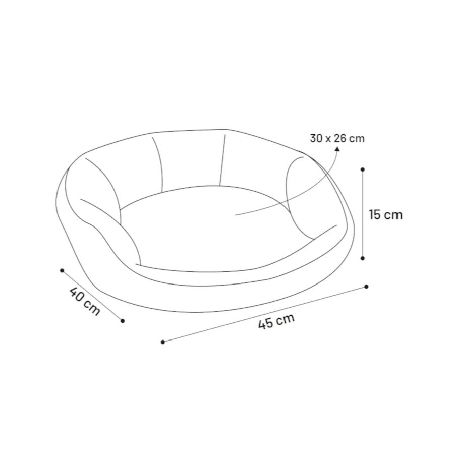 Flamingo Zupo Octagonal Cinzenta Escura cama para c&atilde;es e gatos, , large Imagem n&uacute;mero 6