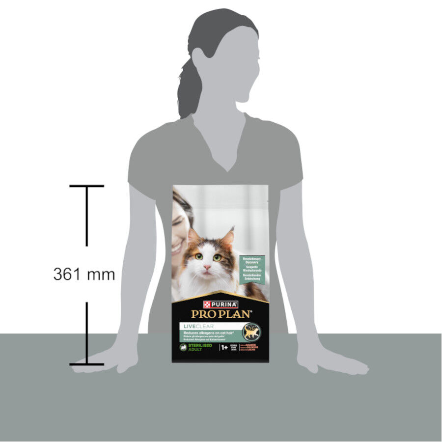 1.4 kg Pro Plan Live Clear Salm&atilde;o Ra&ccedil;&atilde;o esterilizada para gatos adultos, , large Imagem n&uacute;mero 2