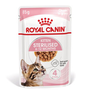 Royal Canin Kitten Sterilised alimento húmido em molho saquetas para gatos