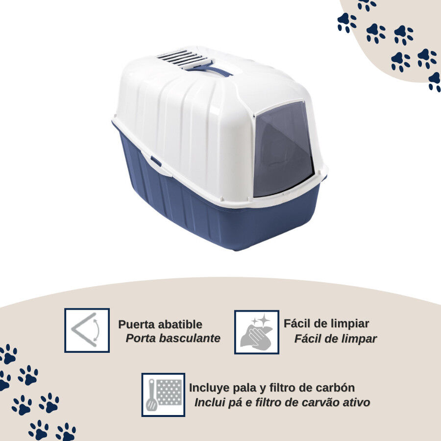 Nice Care Caixa de areia fechada Komoda azul para gatos, , large Imagem n&uacute;mero 3