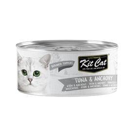 Kit Cat Comida h&uacute;mida de atum e anchovas em lata para gatos
