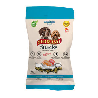 Mediterranean Natural Serrano Biscoitos Salmão e Atum para cães