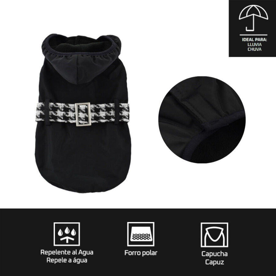 Outech Casaco Preto com Cinto para c&atilde;es, , large Imagem n&uacute;mero 4