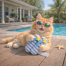 Summer Vibes Cat Flipflops x2 Brinquedos para gatos