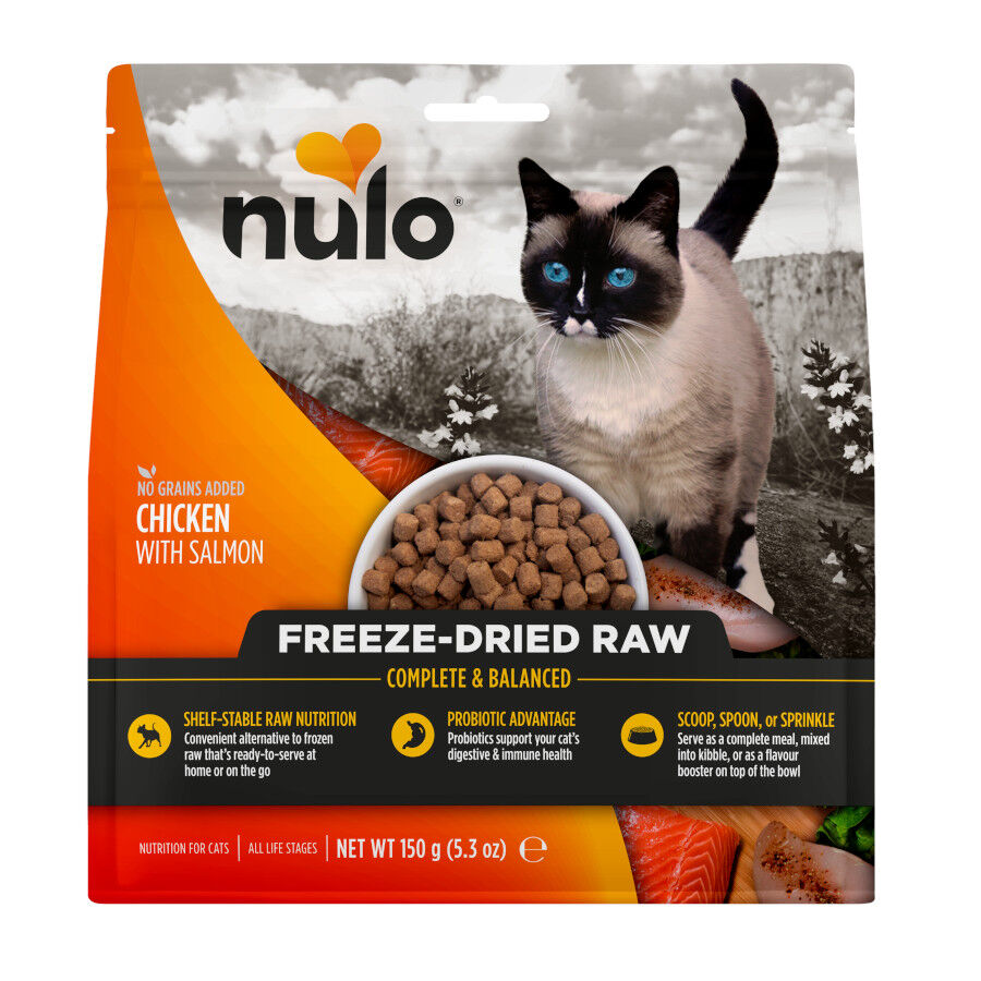 150 g Nulo Freeze Dried Raw Ra&ccedil;&atilde;o de Frango e Salm&atilde;o para gatos, , large Imagem n&uacute;mero 1