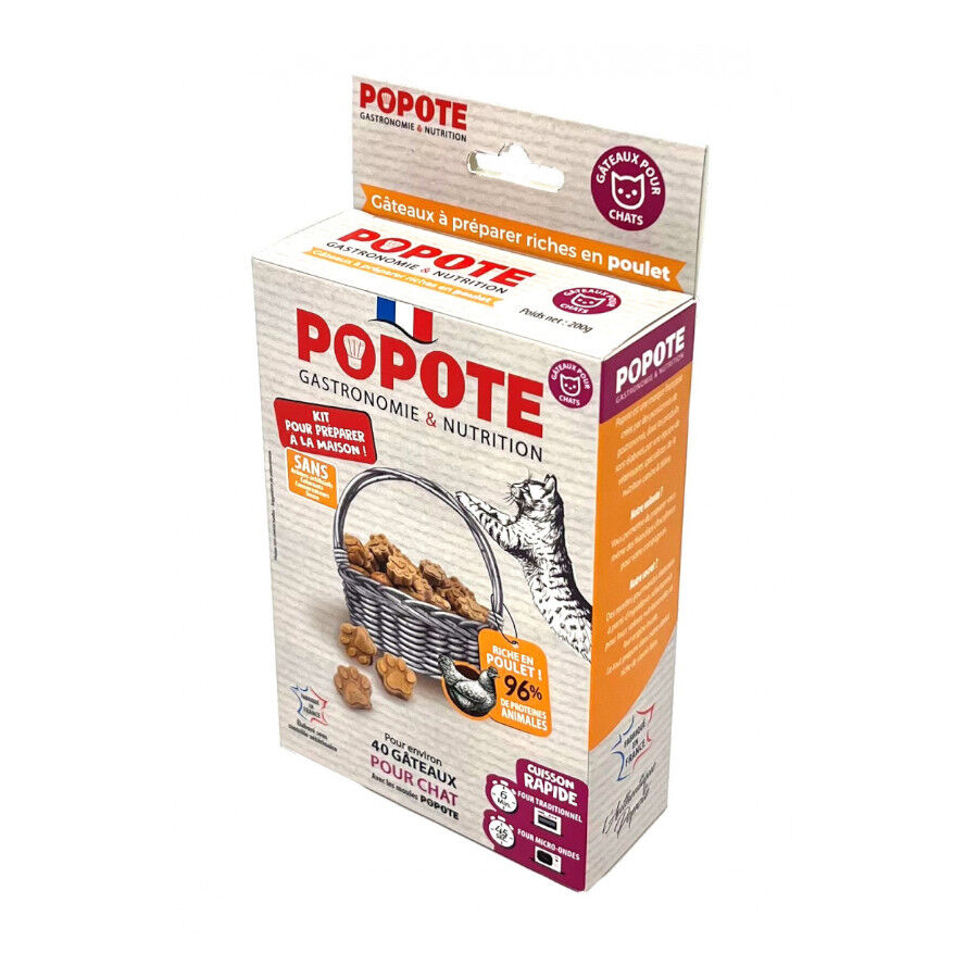 200 g POPOTE Kit Bolachas caseiras de frango e cenouras para gatos, , large Imagem n&uacute;mero 1