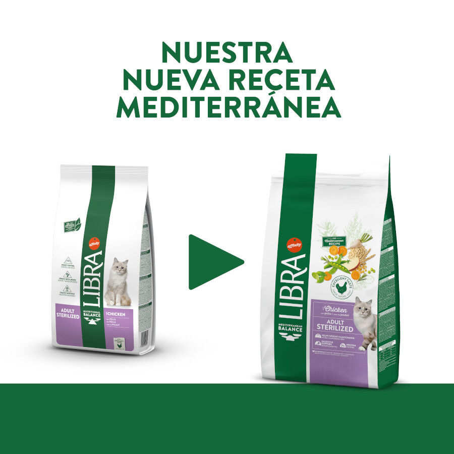 2 x 12 kg Libra Adult Sterilized Frango ra&ccedil;&atilde;o para gatos Pack poupan&ccedil;a!, , large Imagem n&uacute;mero 2