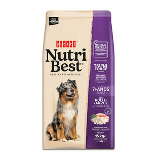 Nutribest Adult 7+ Frango y Arroz ração para cães