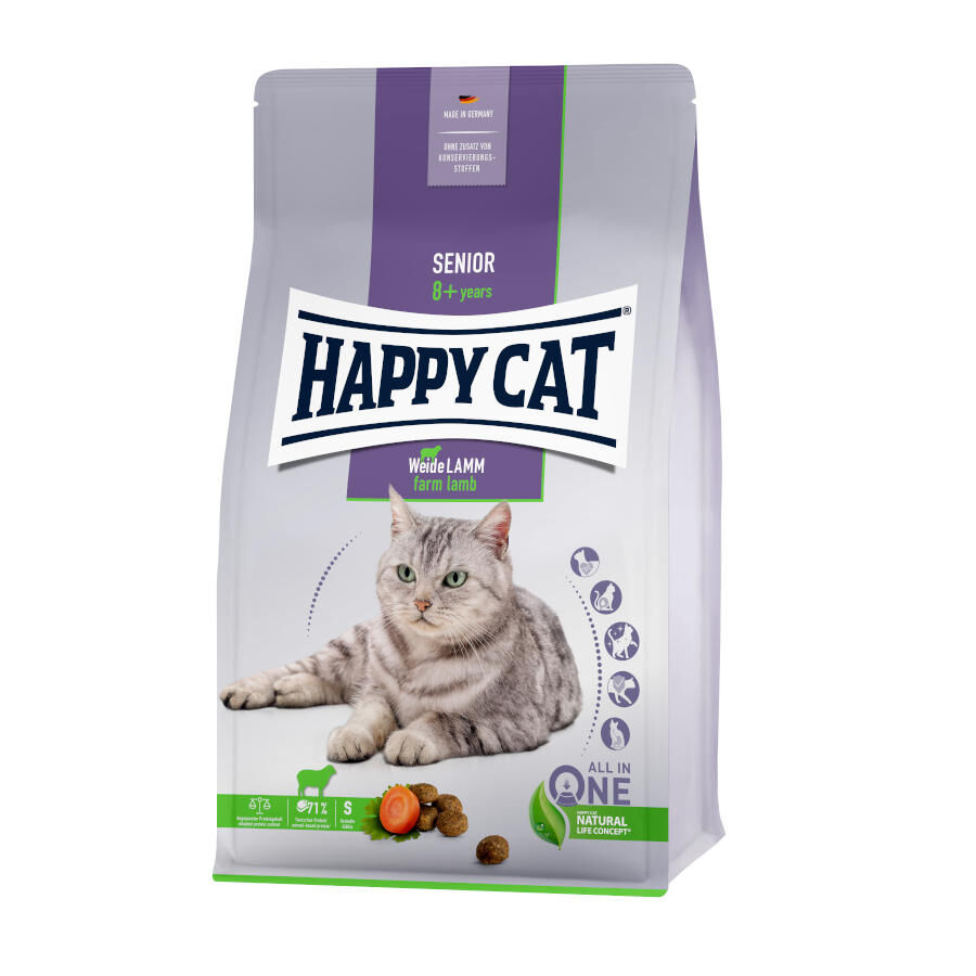 4 kg Happy Cat Senior com cordeiro ra&ccedil;&atilde;o para gatos, , large Imagem n&uacute;mero 1