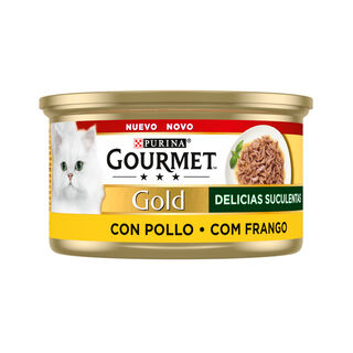 Gourmet Gold Delícias Suculentas Paté de Frango em molho para gatos