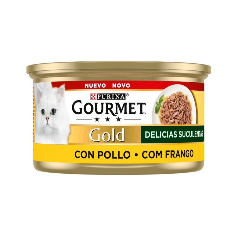 Gourmet Gold Delícias Suculentas Paté de Frango em molho para gatos, , large image number null
