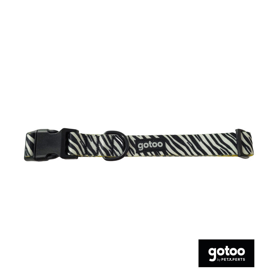 Gotoo Coleira estampada zebra para c&atilde;es, , large Imagem n&uacute;mero 2