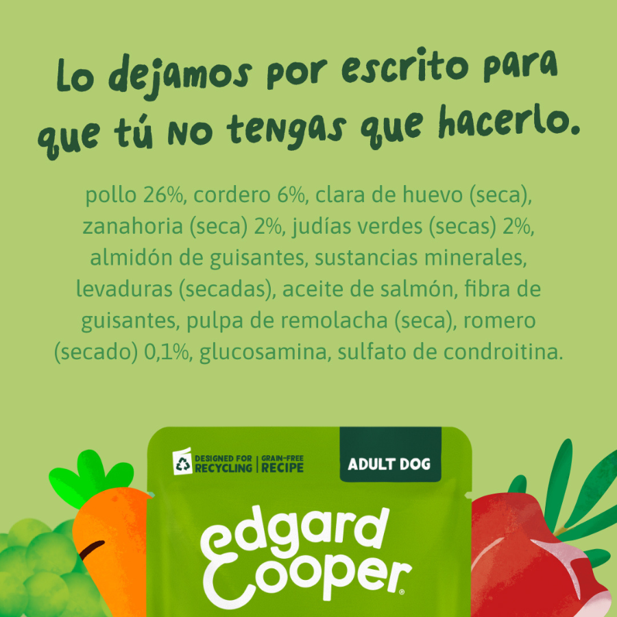 150 g Edgard & Cooper Adult Grain Free Comida h&uacute;mida de Cordeiro e frango em saquetas para c&atilde;es, , large Imagem n&uacute;mero 10