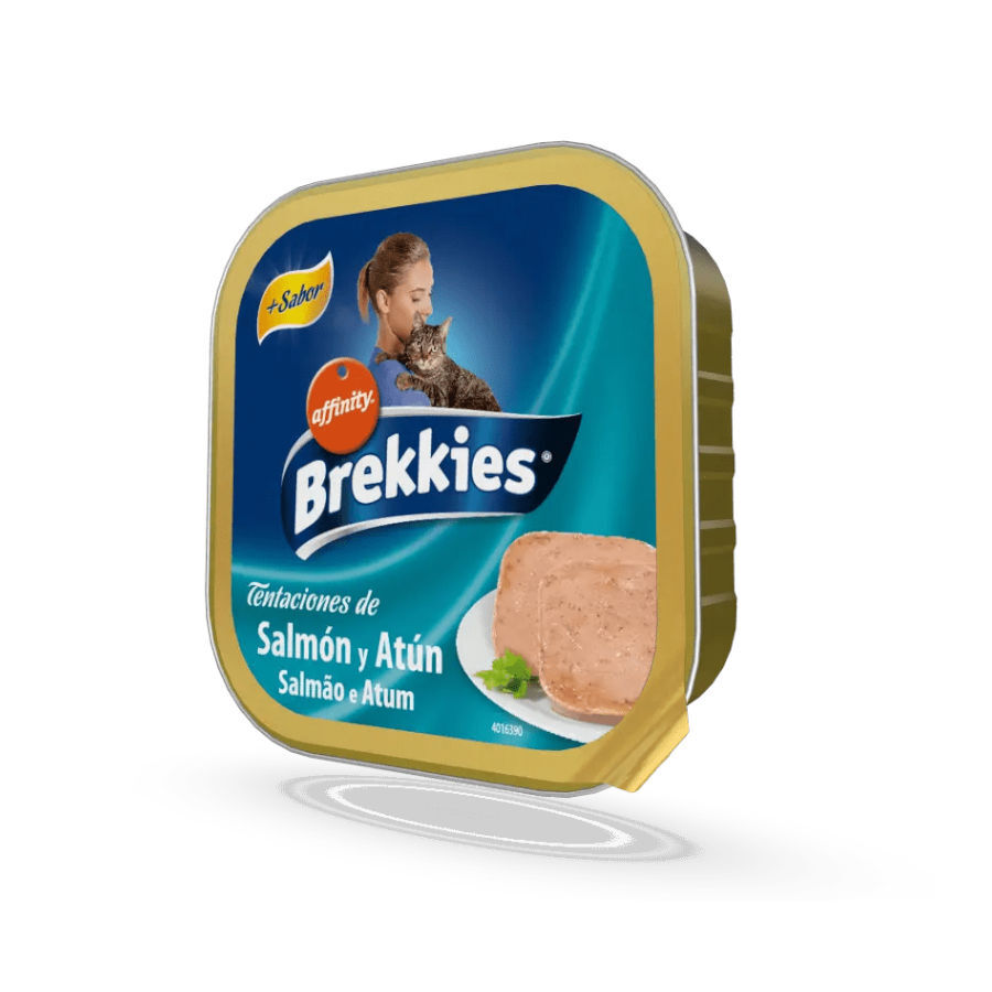 100 g Affinity Brekkies Salm&atilde;o e Atum em Pat&ecirc; terrina para gatos, , large Imagem n&uacute;mero 1