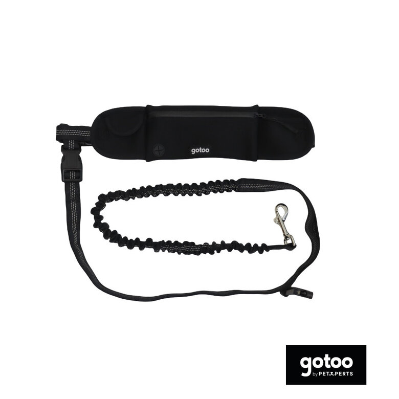 Gotoo Trela mãos livres preta para cães,  Imagem número 2 Gotoo Trela mãos livres preta para cães, , large Imagem número 2
