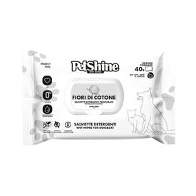 Petshine Toalhitas h&uacute;midas Flor de algod&atilde;o para c&atilde;es e gatos
