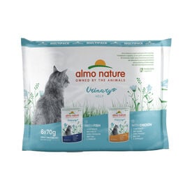 Almo Nature Urinary Help Peixe e Frango saquetas para gatos – Multipack 6