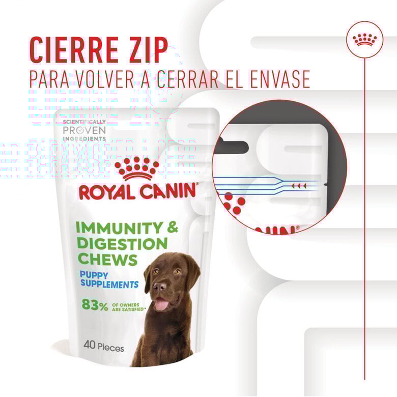 100 g Royal Canin Immunity & Digestion Chews Puppy Suplemento Nutricional para Cães,  Imagem número 3 100 g Royal Canin Immunity & Digestion Chews Puppy Suplemento Nutricional para Cães, , large Imagem número 3