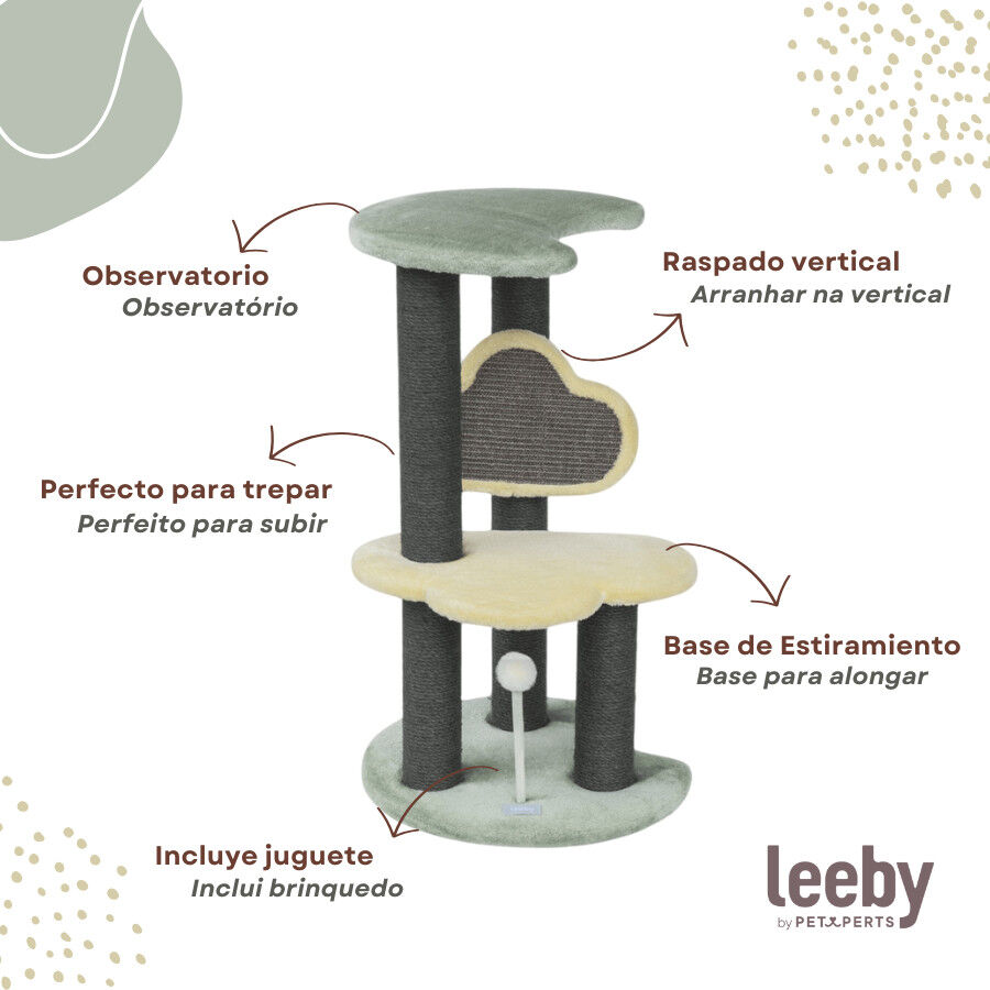 Leeby Karlo torre arranhador com brinquedo para gatitos, , large Imagem n&uacute;mero 3