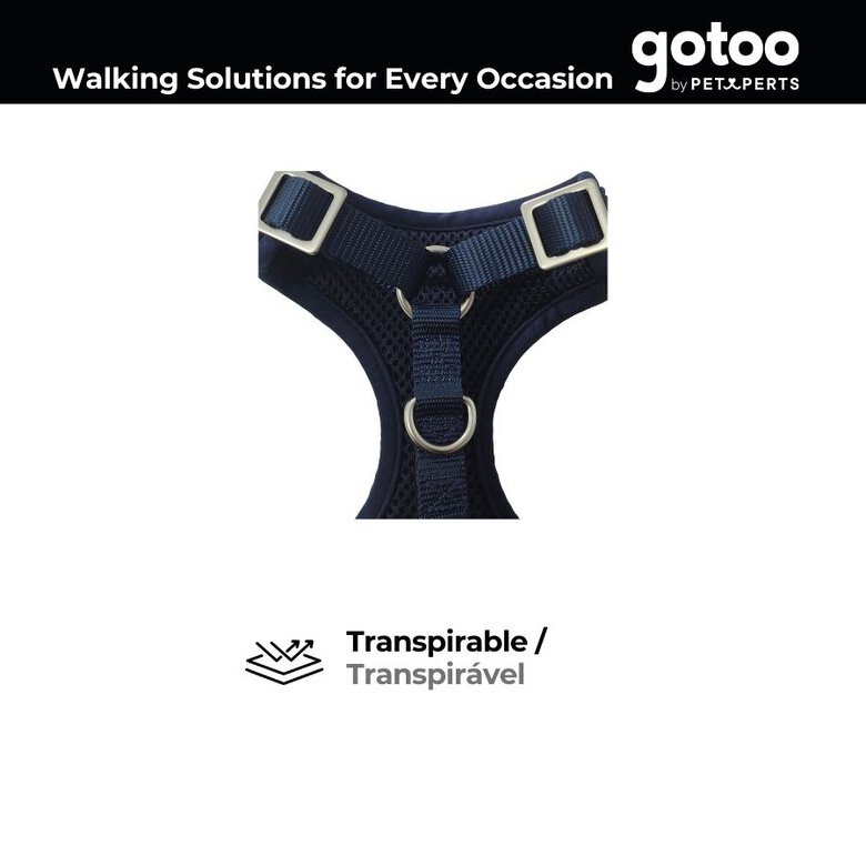 Gotoo Arnês tipo camisola Tweed azul para cães,  Imagem número 3 Gotoo Arnês tipo camisola Tweed azul para cães, , large Imagem número 3
