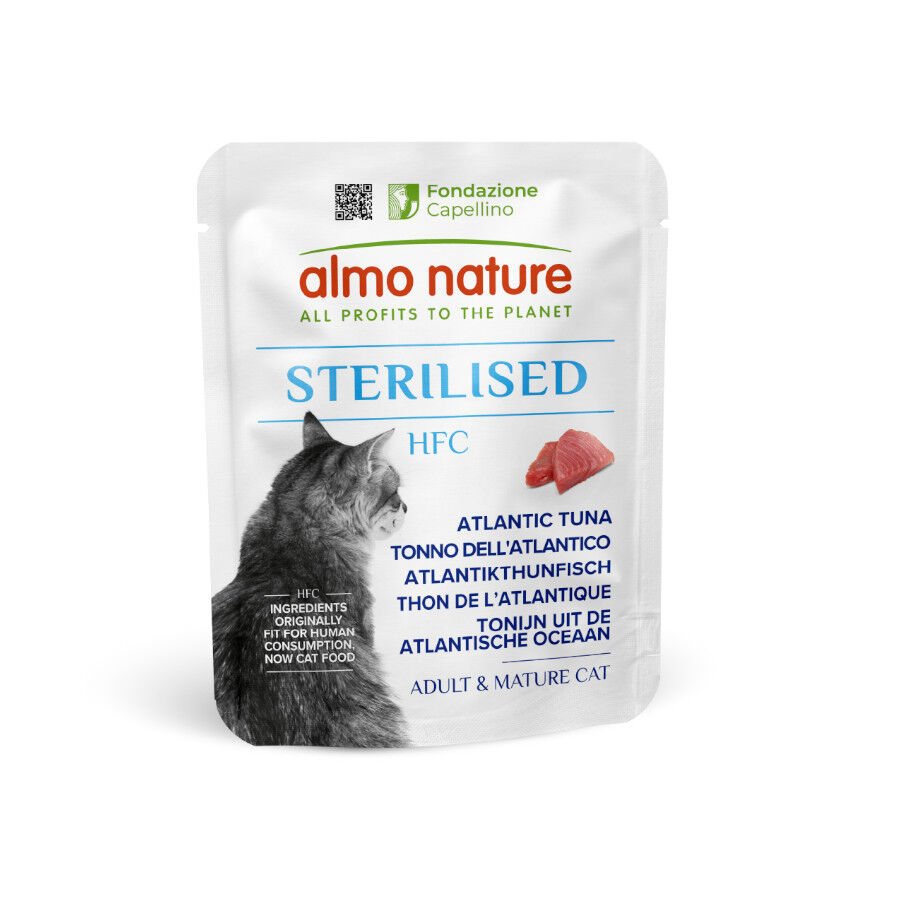 50 g Almo Nature HFC esterilizado Atl&acirc;ntico Atum Sach&ecirc;s para gatos, , large Imagem n&uacute;mero 1